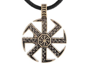 kolovratokslav unity symbol 3d printing history keychain necklace slavic 3d print model - Mito3D