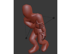 l'homme mannequin blessé au bras jeux 32mm à très grande échelle figurine 28mm necromunda warhammer 40k 3d print model - Mito3D
