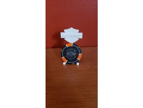 harley-davidson poker çipi tutucu dekor harleydavidson harley davidson stand 3d print model - Mito3D