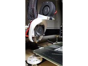 heavy duty modular e3d volcano fan fang 5015 radial version printer accessories blower duct v6 tevo tarantula vulcano 3d print model - Mito3D