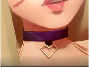 kda ahri heart choker costume 3d printed accessory autodesk inventor chokers juwelry neckl cosplay cosplays prop costumes halloween jewel jewelry necklace necklaces pendent 3d print model - Mito3D