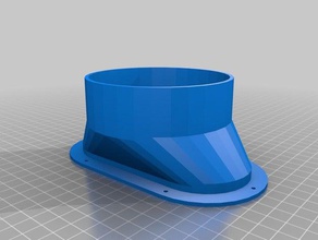 my customized air vent adapter bottom replacement parts 3d print model - Mito3D