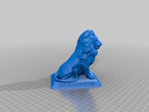 lannisterlar aslan heykeller oyun thrones house lannister 3d print model - Mito3D