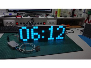 matrix 21x7 electronics clock display 3d print model - Mito3D
