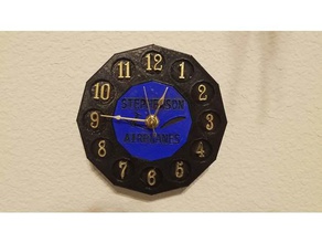 customizable analog wall clock decor astros baseball cognizable diy hobby lobby houston 3d print model - Mito3D