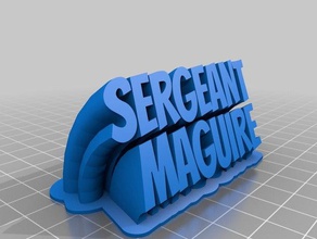 sgt maguire office personalizado 3d print model - Mito3D