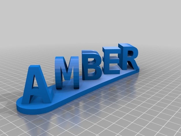 mi personalizados dual palabras ámbar amor signos logotipos 3D print model - Mito3D