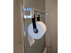 toilet paper holder shower door towel rack 3d printing bathroom accessories 3d print model - Mito3D
