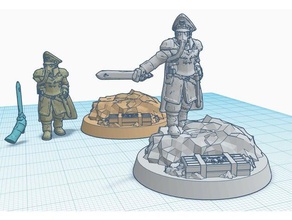 generale dkok mucchio di macerie persone 40k death korps krieg warhammer 3d print model - Mito3D