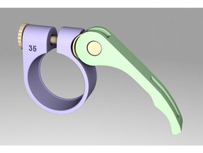 prendedor de 35mm sela moto suporte tubeserrage rapide despeje tubo selim selle v&eacutelo veículos 3d print model - Mito3D
