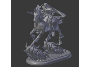 strahd horseback nightmare toy game accessories curse dnd miniature mount rpg tabletop 3d print model - Mito3D