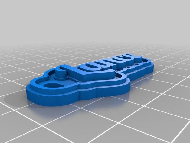 lance i portachiavi personalizzato 3D print model - Mito3D