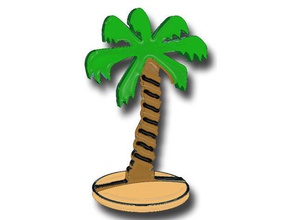 palmtree 2d art desert foot hot end palm tree wargaming 3d print model - Mito3D