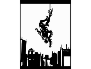 spiderman miles morales stencil 2d art leap faith marvel 3d print model - Mito3D