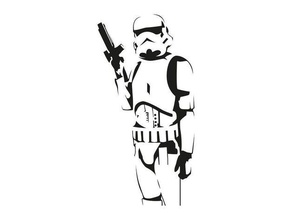 storm trooper estêncil 2d a arte star wars stormtrooper 3d print model - Mito3D