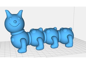 les mille-pattes dans le style cartoon animaux de la décoration insectes 3d print model - Mito3D