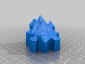 mount saint helens topographic puzzle puzzles 3d topography volcano 3d print model - Mito3D