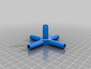 1cm hidroponik 4 way splitter 3d baskı 3d print model - Mito3D