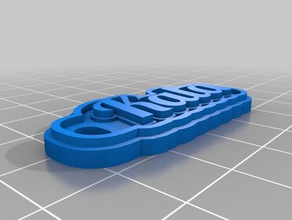 meine angepasste multiline-tag Schlüsselanhänger kala 3d print model - Mito3D