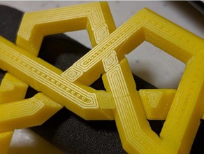 anéis entrelaçados de quebra-cabeça noob impressora edição quebra-cabeças personalizador sistemas openscad pré-montados 3d print model - Mito3D