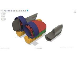 air-bateau à moteur 3d de l'impression rc bateau 3d print model - Mito3D