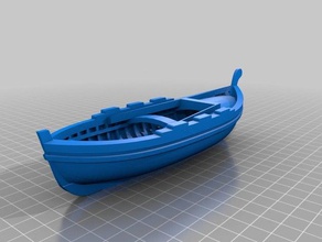 tradicionais do mediterrâneo navio de pesca gozzo veículos 3d print model - Mito3D