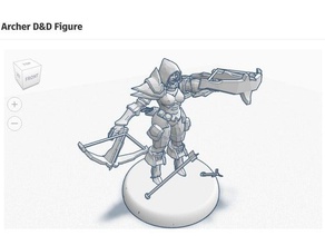 female archer d&d figure toy game accessories action archery arrow awesome bow cross crossbow dd dragon dragons dungeon dungeons figurine sneaky 3d print model - Mito3D