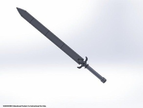 sao cielo de la noche 3d impresión kirito espada arte en línea 3d print model - Mito3D