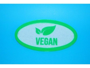 vegan magnete del frigorifero arredamento segno 3d print model - Mito3D