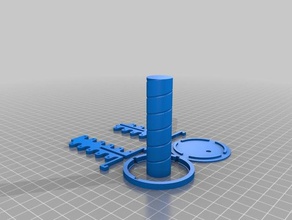 my customized helix helical antenna frame winding template diy 3d print model - Mito3D