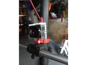 suporte para câmera universel despeje xiaomi m365 diy actioncam de a gopro yi montagem yicamera 3d print model - Mito3D