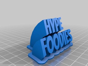 hype foodies plate office customized 3d print model - Mito3D