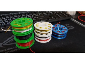 wire spool cable reel electronics soldering 3d print model - Mito3D