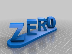 zero otto sinais logotipos personalizado 3d print model - Mito3D