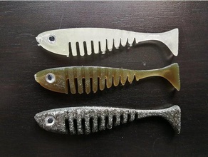 fishing lure two mould halfs outdoor garden bait lures 3d print model - Mito3D