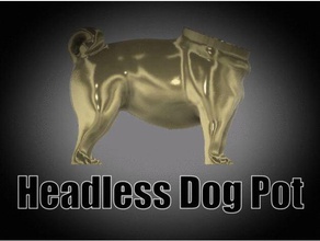 headless dog pot 3d print model - Mito3D