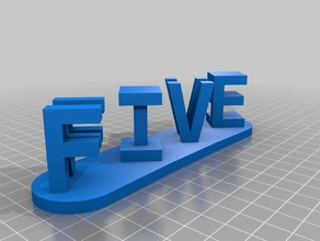 five nine signs logos customized 3d print model - Mito3D