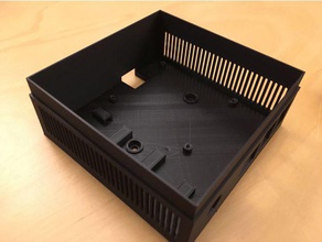 raspberry pi case support 80mm fan stepdown psu 3d printing rpi 3d print model - Mito3D