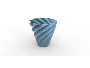 Blumen-vase Dekor Kurve externe home hausgemachte decor Liebe spiral vase vase-Modus 3d print model - Mito3D