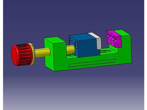 vice mechanical hobby abs clamp device grip mashine vise handle pla pteg slide 3d print model - Mito3D