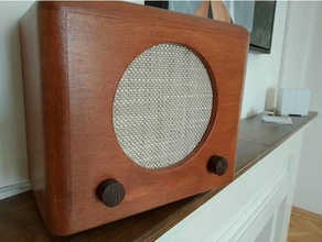 vintage radyo düğmesi elektronik bluetooth geçin ses 3d print model - Mito3D