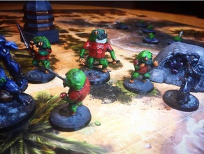 froggle akıncılar oyuncak oyun aksesuarlar dnd dungeons dragons canavar pathfinder rpg 3d print model - Mito3D