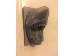 poly shark light switch decor decoration cover 3d print model - Mito3D