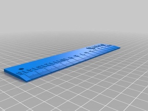 ruler oonah 15cm office customized 3d print model - Mito3D