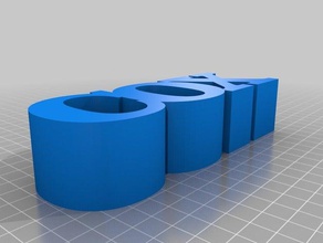 3 letters row-cox other customized 3d print model - Mito3D
