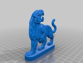 tiger remix art statuetta 3d print model - Mito3D