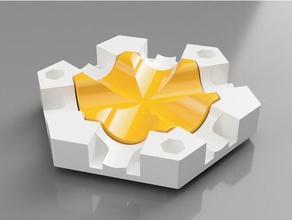 gravitrax compatible estrella de cruce la construcción los juguetes canicas 3d print model - Mito3D