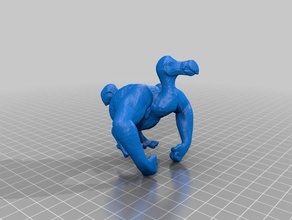dodo bird buff arms 3d printing muscles muscular random weird 3d print model - Mito3D