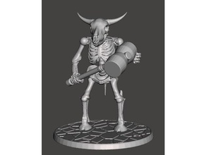 iskelet beastman cowbull warhammer savaşçı oyunlar 28 mm temel dnd minyatür fantezi şekil Minyatürler necromancer kafatası undead wargame wargames zombi 3d print model - Mito3D