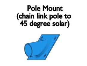 pole mount chain link 45 30 degree solar panel diy 3d print model - Mito3D